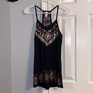 Black Sparkly Tank Top
